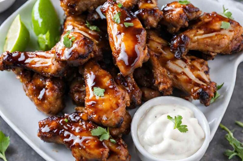 Sweet and Spicy Jerk Chicken Wings with Pineapple Glaze