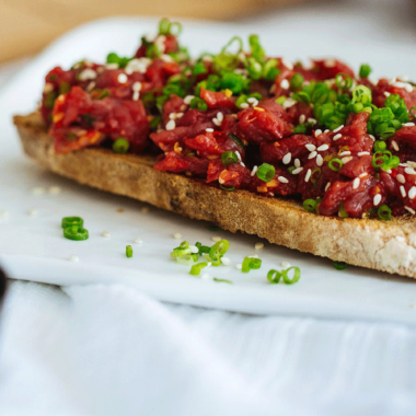 Bruschetta with Beef Tartare