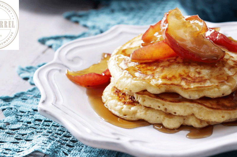 Buttermilk Pancakes with Maple Syrup Apples