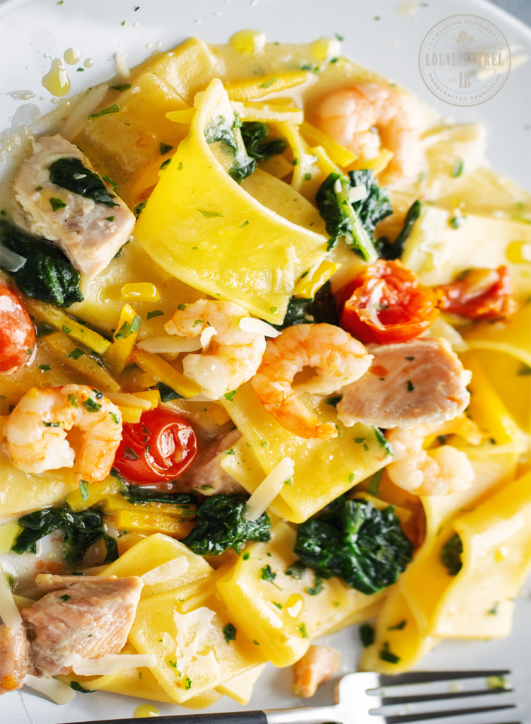 Coconut Curry Shrimp Pasta