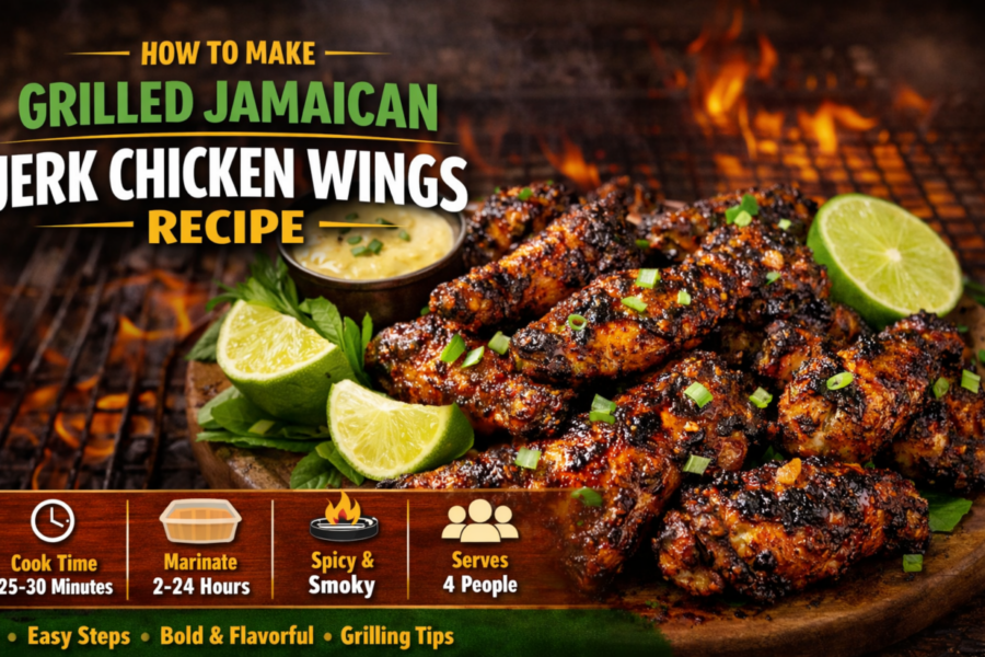 How to make Grilled Jamaican Jerk Chicken Wings Recipe
