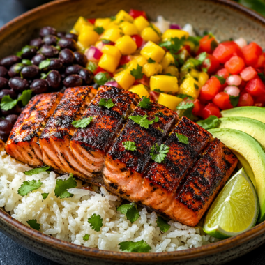 Caribbean Jerk Salmon Bowl Recipe
