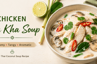 Chicken Tom Kha Soup Recipe (Gai) - Thai Coconut Soup