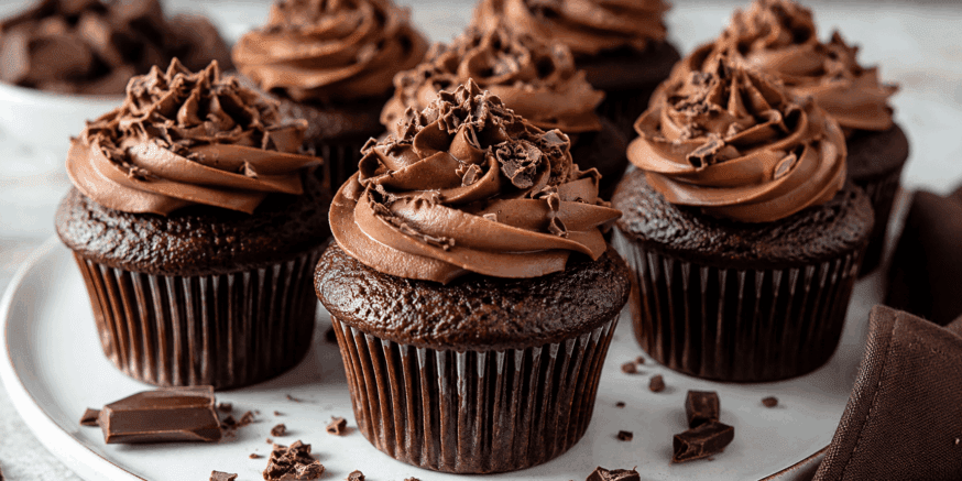Moist Homemade Rum Chocolate Cupcakes Recipe