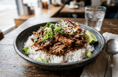 pulled pork and rice bowl recipe