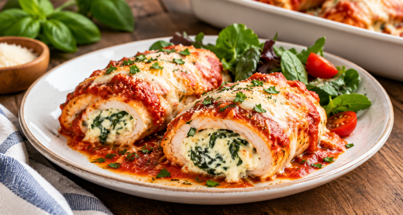 Easy Baked Italian Chicken Rollatini Recipe